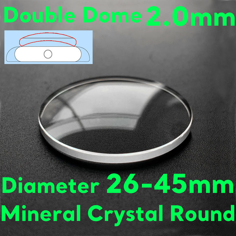 Watch Crystal Replacement - Double Dome 2.0mm Thickness Mineral Watch