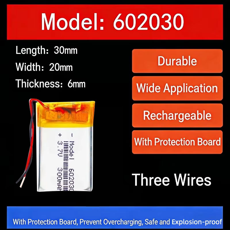 Watch Smartwatch - 3.7V 300mAh 602030 Lithium Battery Lithium