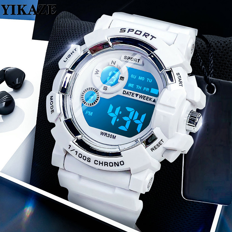Smartwatch Digital Watches For Kid Boy - YIKAZE Kids Watches Fashion Luminous Waterproof
