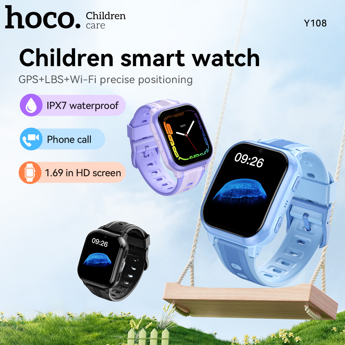 Smartwatch Watches For Girls - HOCO Y108 1.69inch HD LCD Curved