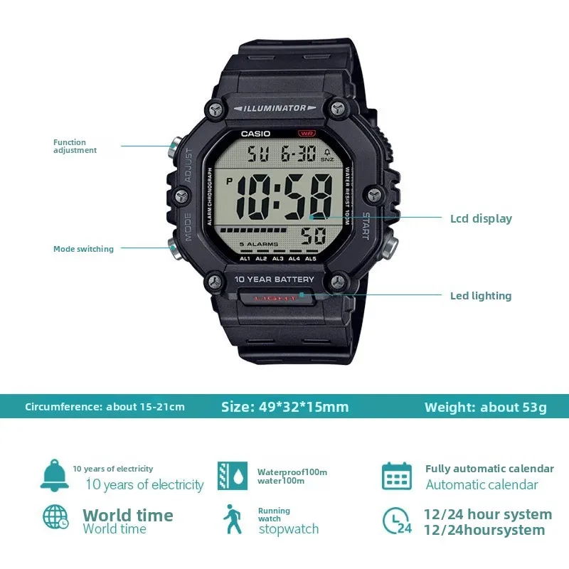 Casio AE-1600H Series Digital  - Smartwatch Casio Watches For Men recension och pris