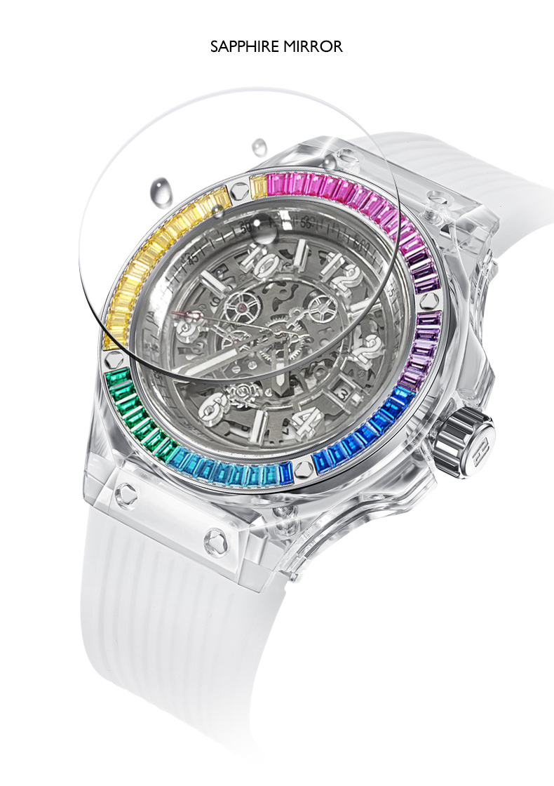 HANBORO Women Automatic Watch  - Skeleton Mechanical Watch recension och pris