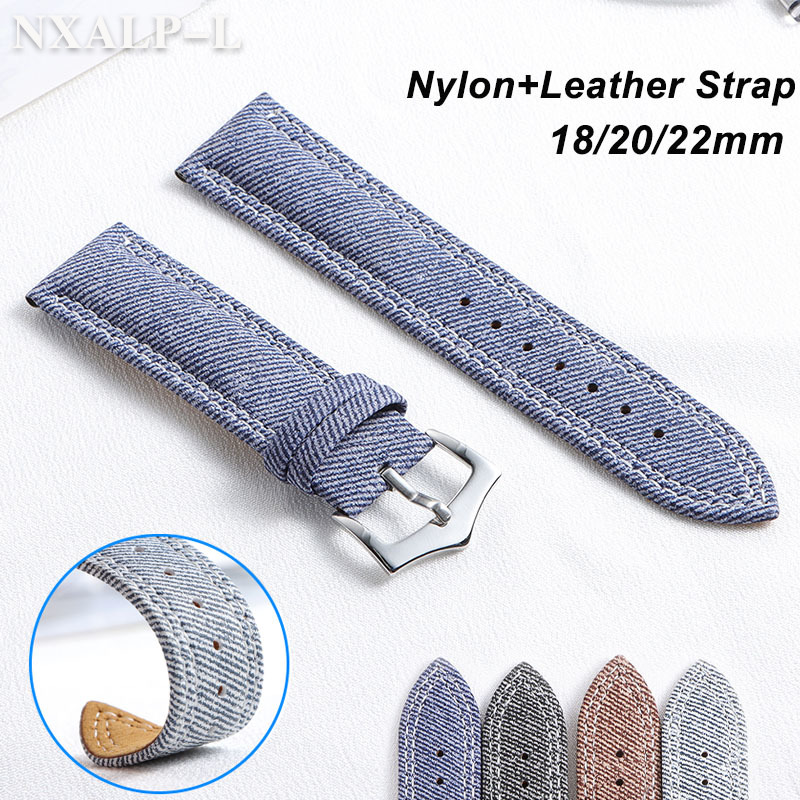 Denim Canvas Nylon Watch Strap - Seiko Watches Smartwatch recension och pris