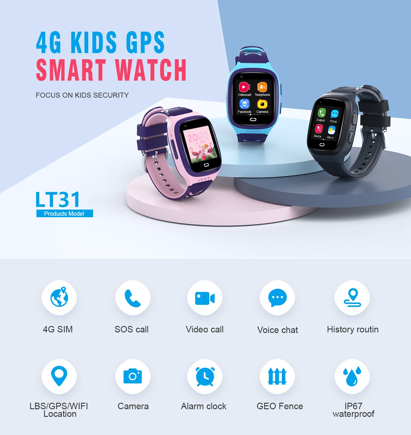 4G Kids Smartwatch SOS Waterpr - Smartwatch Watches For Girls recension och pris