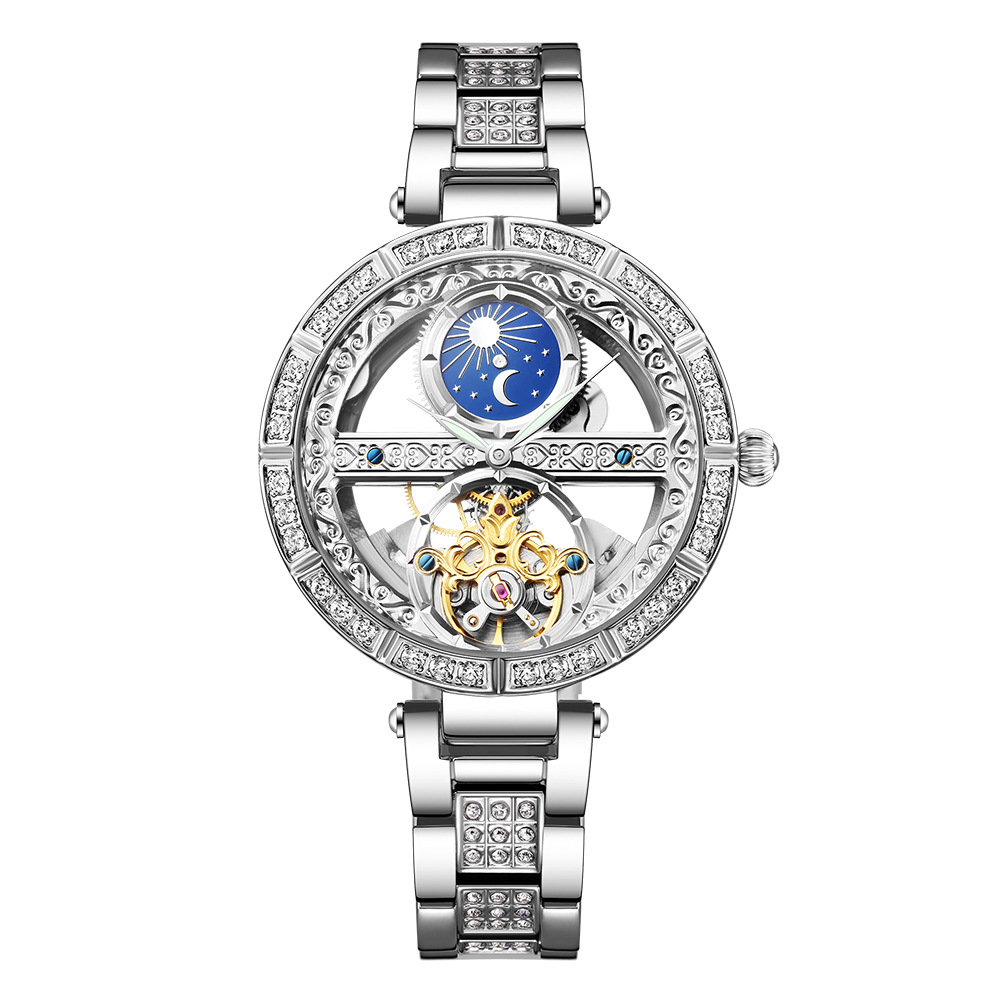 Ladies Watch Automatic Woman L - Skeleton Mechanical Watch recension och pris