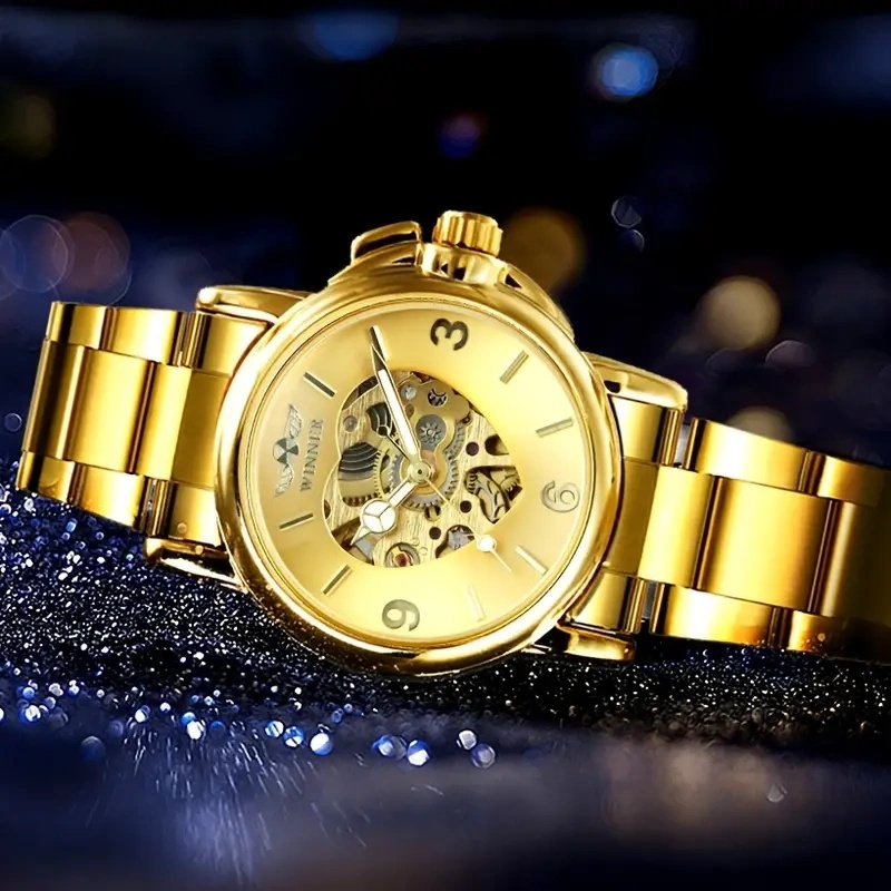 Elegant Women's Automatic Mech - Skeleton Mechanical Watch recension och pris