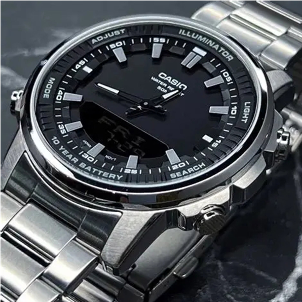Casio AMW‑880D | Stainless Ste - Smartwatch Casio Watches For Men recension och pris