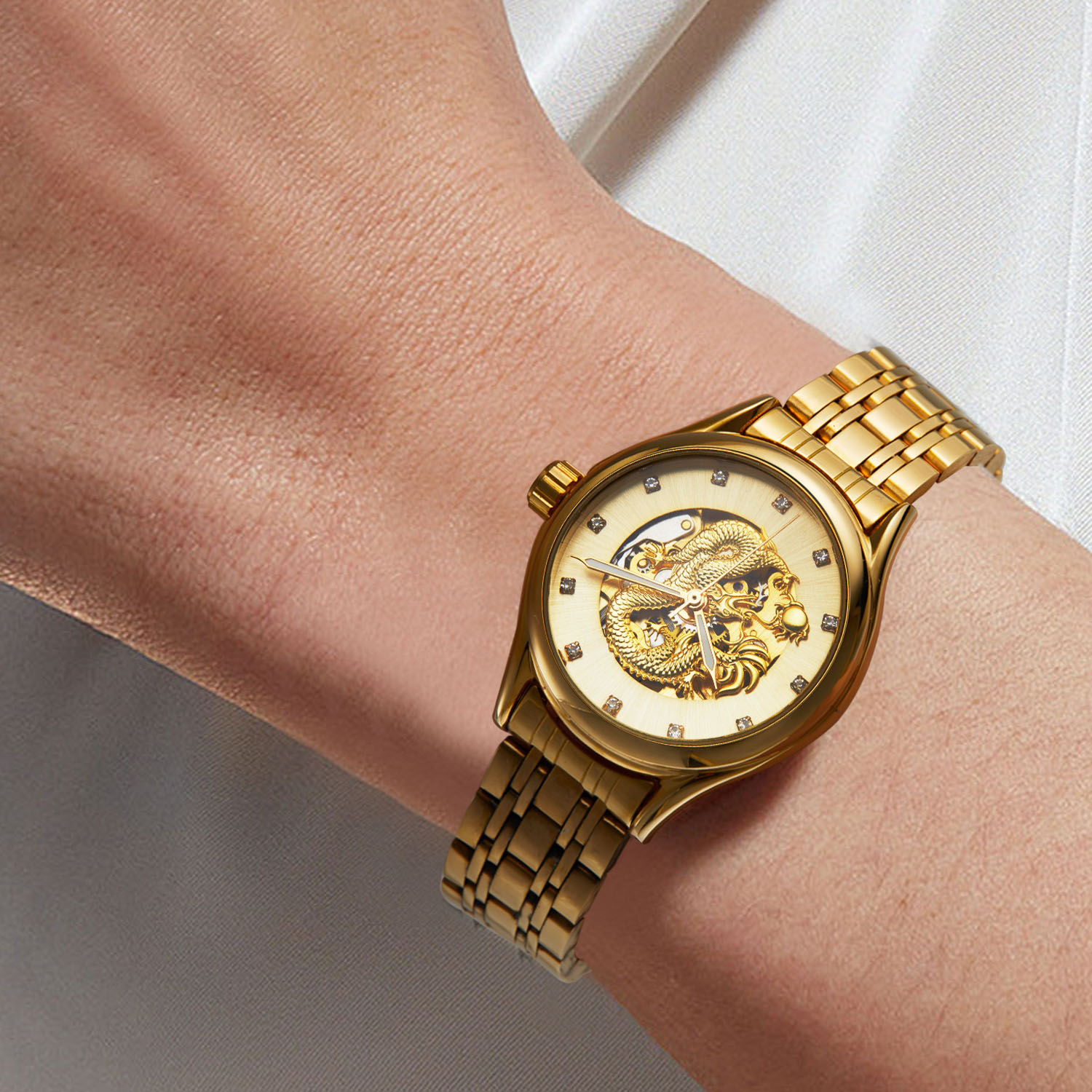 T-WINNER High-end Luxury Drago - Skeleton Mechanical Watch recension och pris