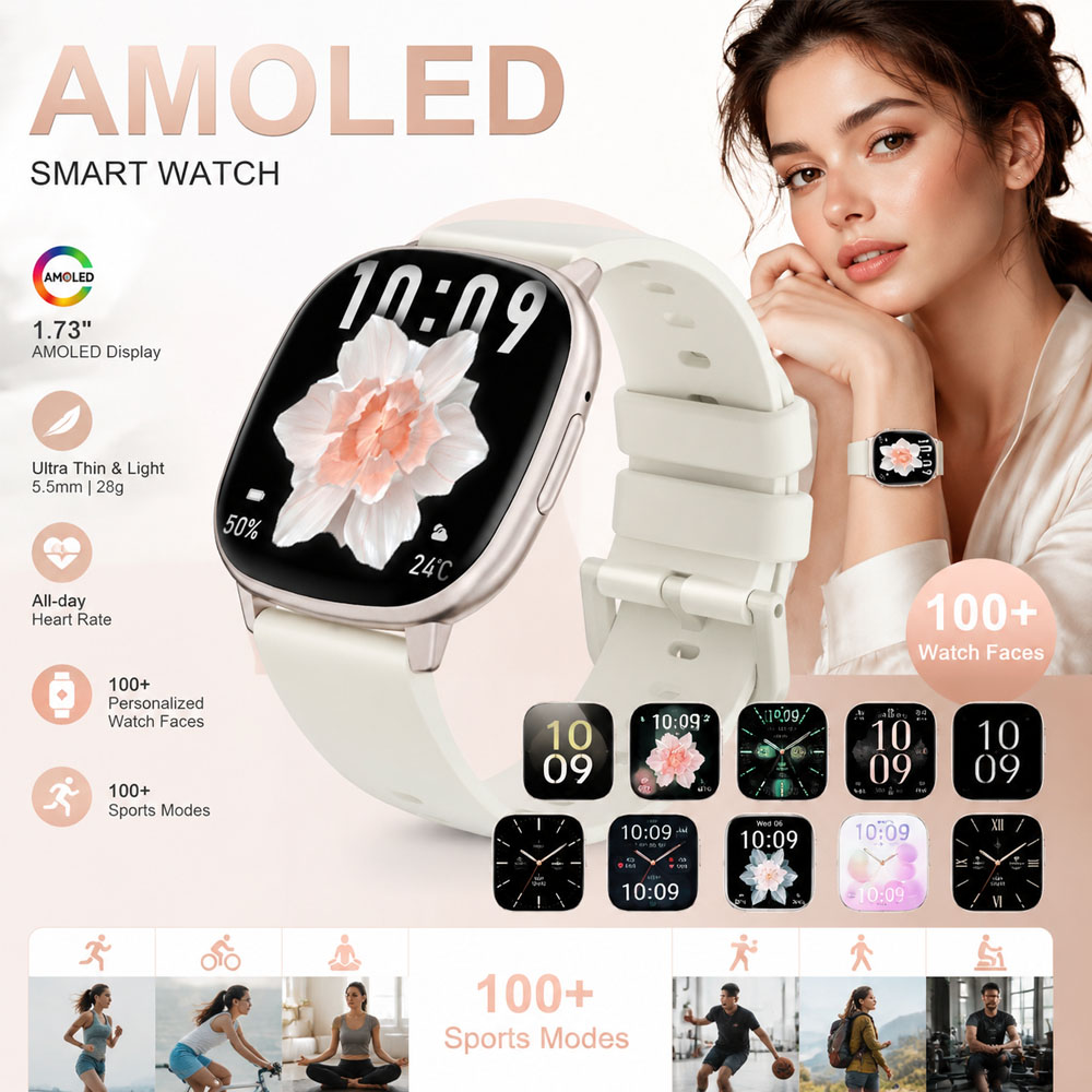 HD17 AIR AMOLED Fashion Smartw - Smartwatch Stylish Watches For Women recension och pris