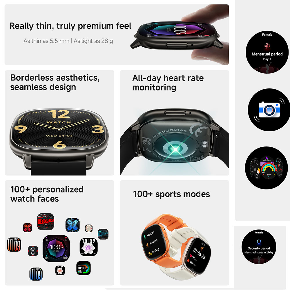 HD17 AIR AMOLED Fashion Smartw - Smartwatch Stylish Watches For Women recension och pris
