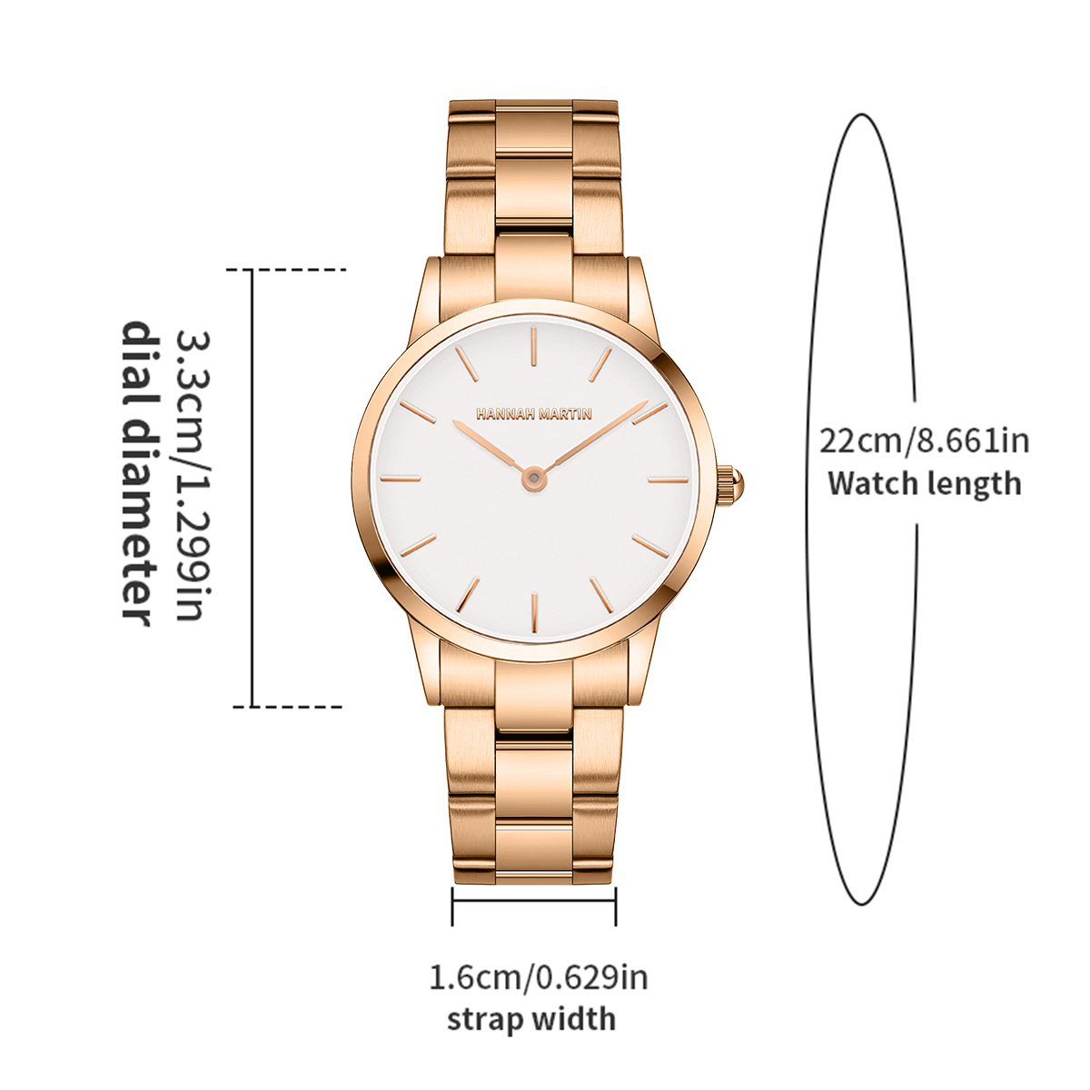 Womens Watch Rose Gold Stainle - Anti-Magnetic Watch recension och pris